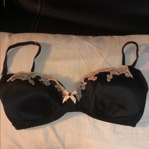 Agent Provocature Black Satin Bra 36E